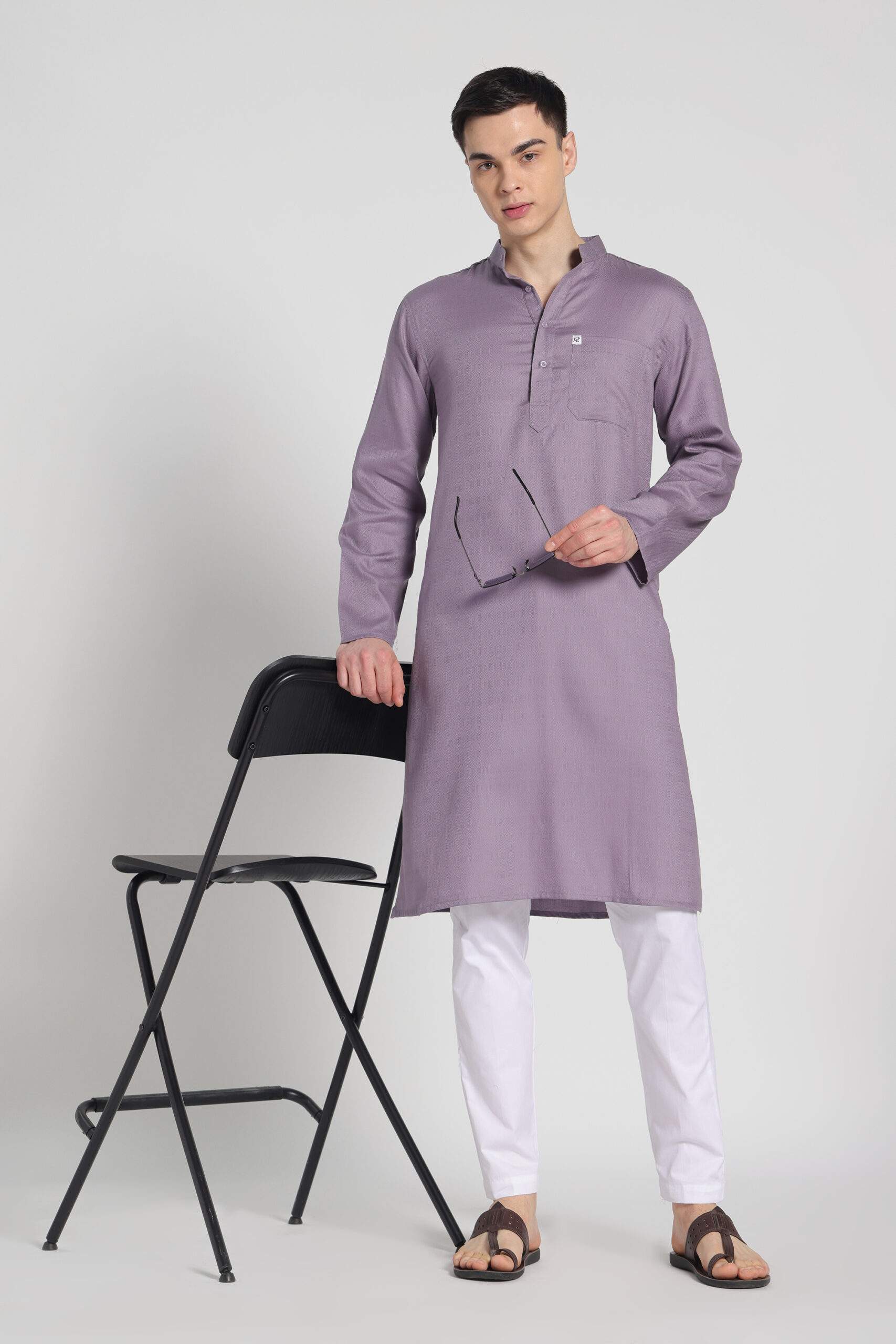 Lavish Lavender Dobby Cotton Kurta