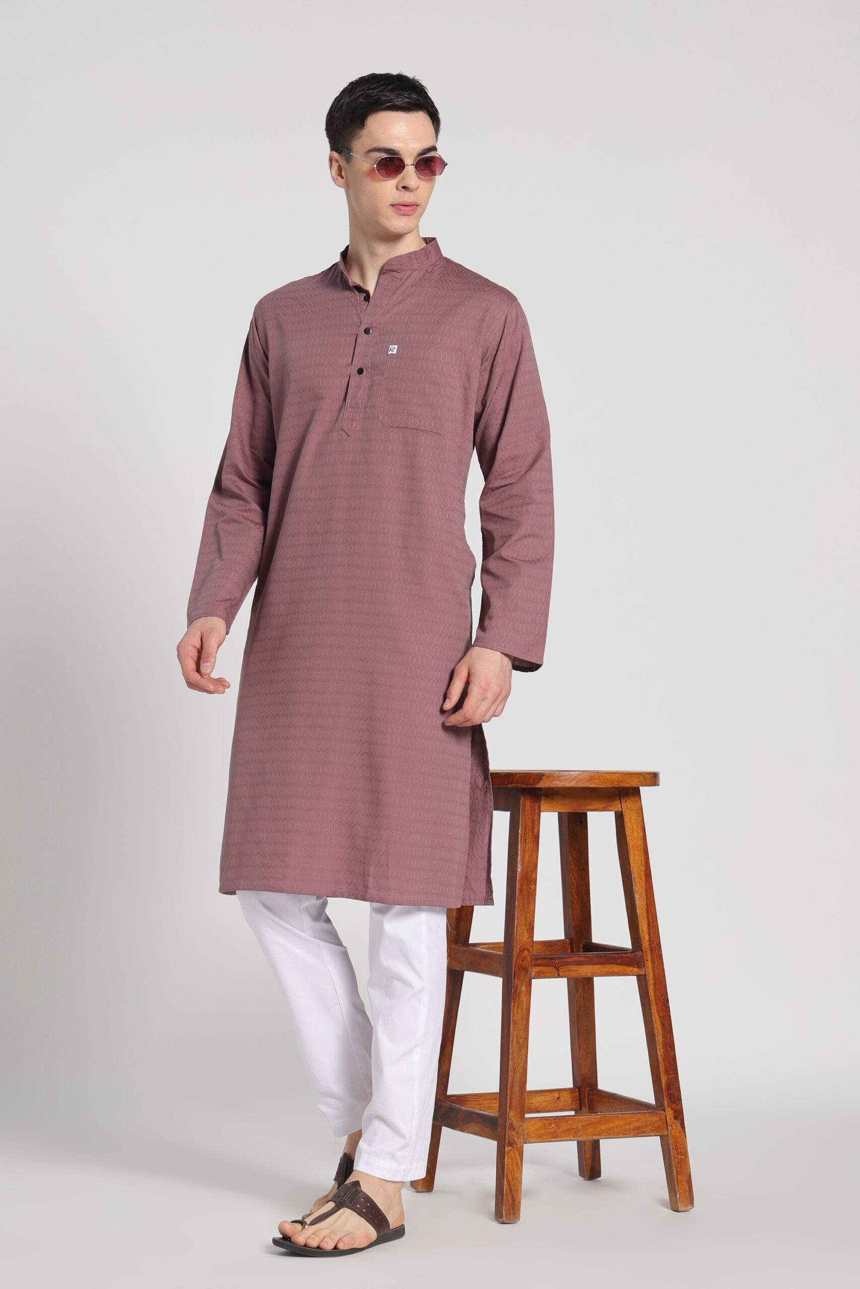 Turkish Rose Dobby Cotton Kurta