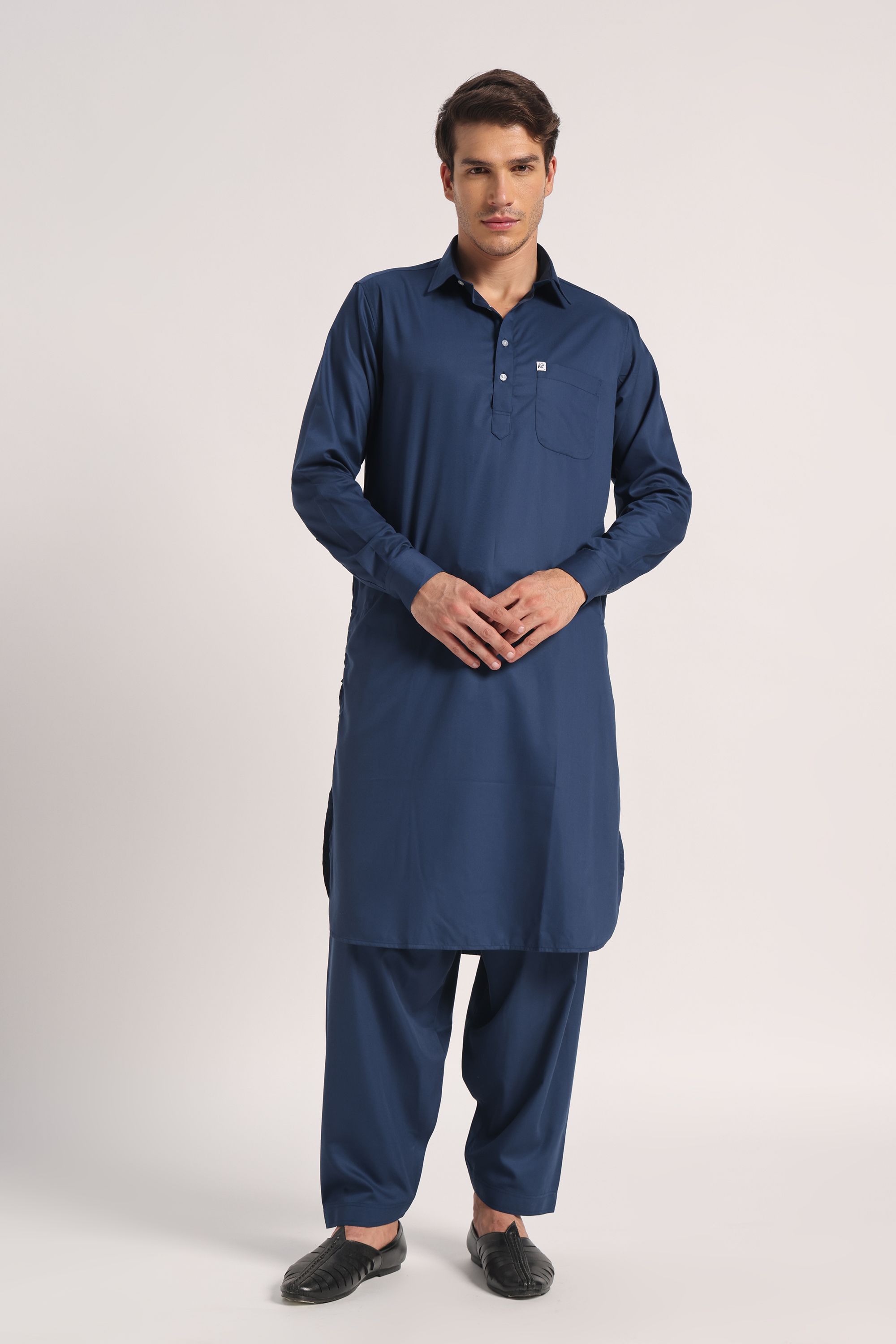 Midnight Blue Signature Pathani Suit